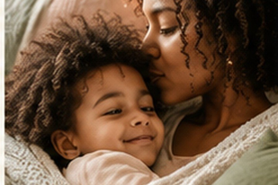 A warm family moment at home
